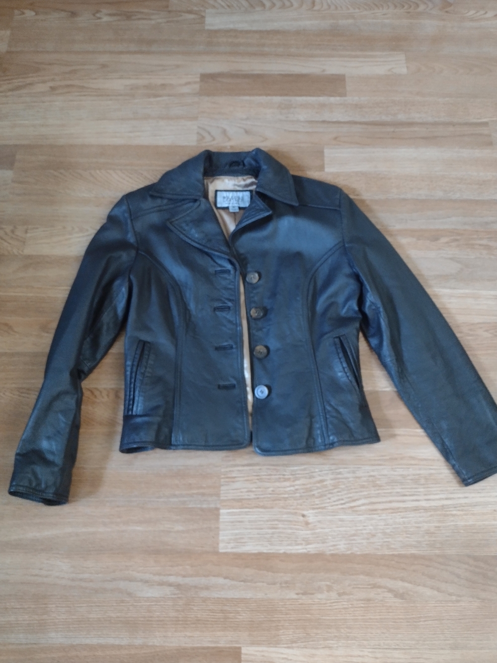 Wilsons Leather Brown Button-Front Leather Jacket